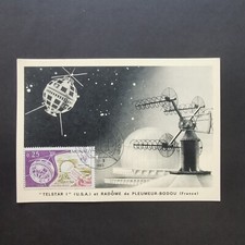 71 - Monaco carte maximum Pleumeur Bodou Telstar I 1965 Pub