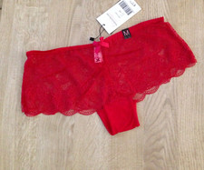 Culotte shorty dentelle rouge