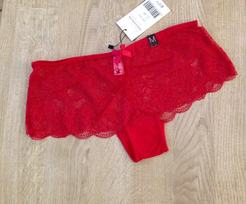 Culotte shorty dentelle - , rouge