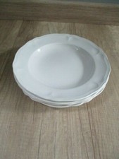  4 ASSIETTES BLANCHES SEMI
