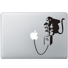 Autocollant autocollant MacBook 13" 15" Banksy Monkey explosion (avant 2016 Mo Pro/Air uniquement)