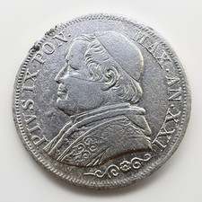 Vatican 1866 R  1 Lire PIUS IX