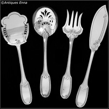 Coignet French Sterling Silver Dessert Hors D'oeuvre Set 4 Pc, Neoclassical