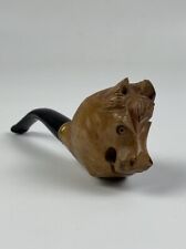 Pipe sculptée en bois artisanal – Design tête de cheval 