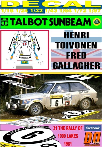 Decal talbot sunbeam lotus - sunbeam,