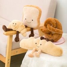 Jouet en peluche mignon forme de pain grillé, bretzel, croissant, baguette