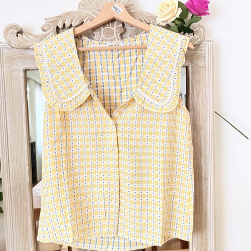 Chemise sans manches jaune - chemise,