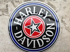 Plaque émaillée HARLEY DAVIDSON  Enamel Sign no Indian Triumph Ducati Kawasaki