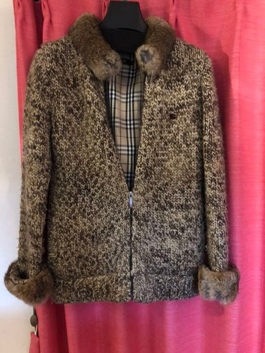 Manteau fourrure burberry - manteau, en