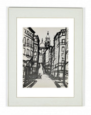 Inédit Dessin de Marca La Butte de Montmartre à Paris 1950 (275)