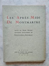 ÉO20 1/100 Dédicace René Baudu-Jules-Édouard Chimot Les après-midi de Montmartre