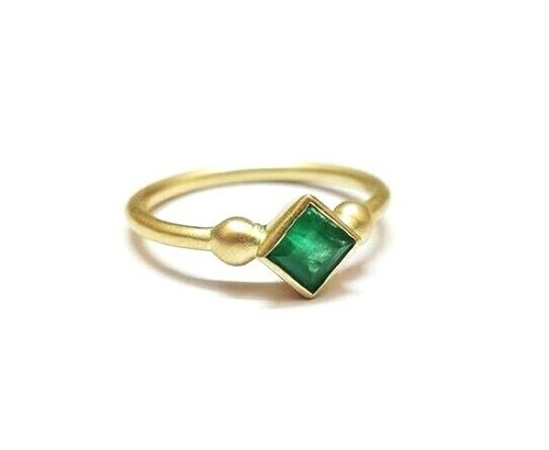 14k émeraude bague haute - bague,