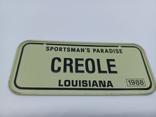 Plaque d'immatriculation américaine Vintage " LOUISIANA 88 "  vélo ancien USED