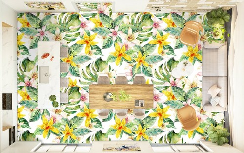Papier peint photo fleur - 3d,