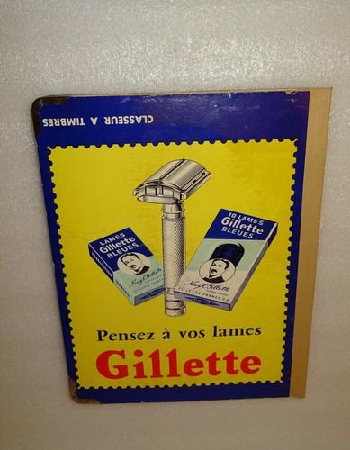 Pub gillette classeur timbres - pub,