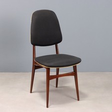 Chaise Vintage Tissu Rembourrage Design Italie Années 1960 Original