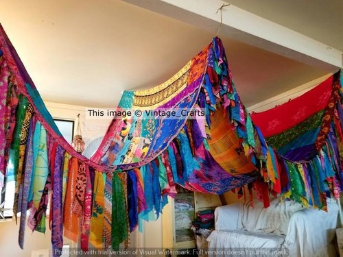 Sari indien vintage soie - en,