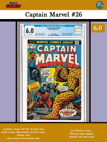 Captain marvel cgc 6 0 - captain, #26