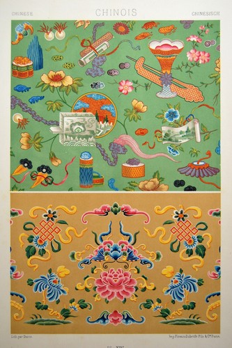 Chromolithographie decors soie - chromolithographie,