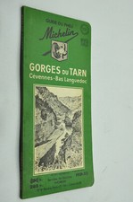Ancien guide carte plan MICHELIN GORGES DU TARN 1951-52 collection automobile