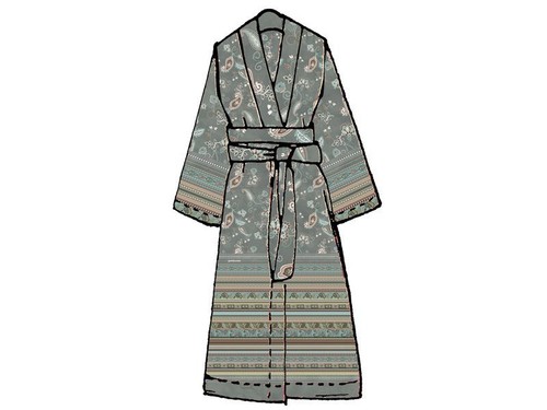 Bassetti kimono amaranto - amaranto, g1