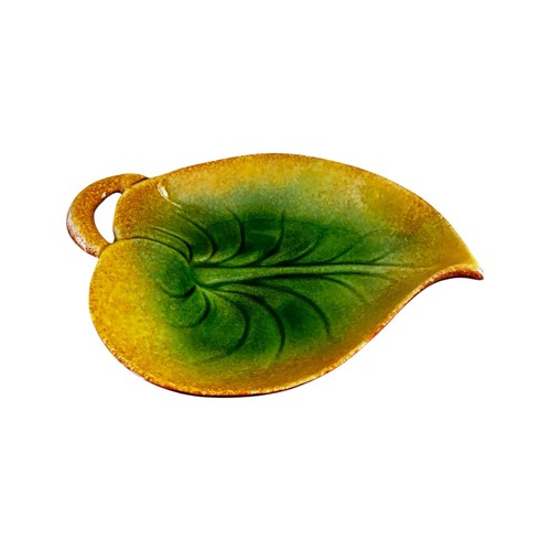 Grand plat feuille - plat, céramique