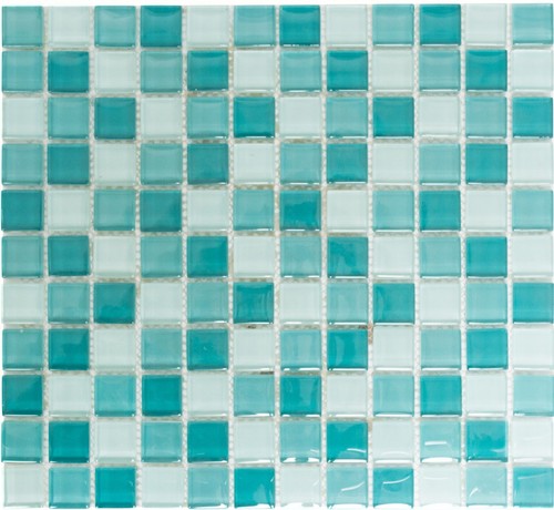 Mosaïque turquoise blanc - mosaïque,