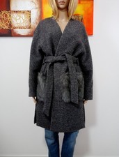 CAMAÏEU :  Beau Manteau avec laine style oversize gris anthracite. Taille 38/M