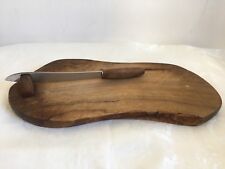 Planche à pain à découper Plateau à fromage charcuterie en bois avec son couteau