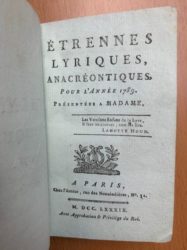 Etrennes lyriques