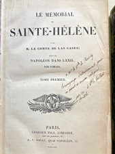 LAS CASES MEMORIAL de Ste HELENE 1835 avec ENVOI AUTOGRAPHE NAPOLEON 1ER EMPIRE