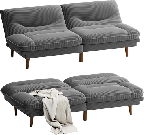 Modern corduroy futon sofa bed - corduroy,