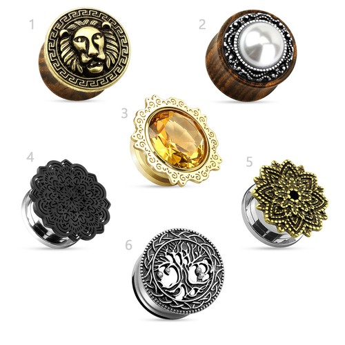 16mm vintage flesh tunnel - 5-16mm,