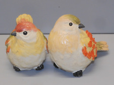 -2 OISEAUX COLORES en Résine COLLECTION OBJETS DE VITRINE déco   D