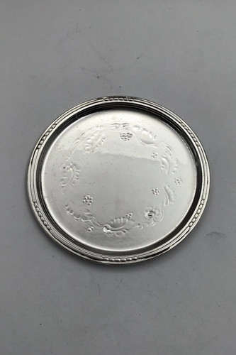 Plateau verre en argent - "plateau,