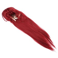  Wig Red Wig avec une frange longue perruque droite pour la fête de cosplay