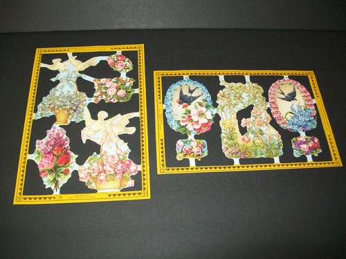 Vintage embossed paper scrap - embossed,