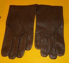 PAIRE DE GANT EN CUIR MARRON DE L' ARMEE FRANCAISE , TAILLE  9 1/2 FABRICATION M