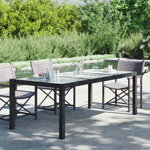 Table jardin noir 190x90x75 - table,