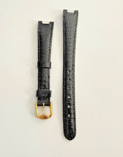 Bracelet montre GIVENCHY cuir Lézard noir fait main 13 MM