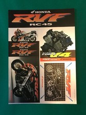 honda 750 RVF RC45 force V4 planche de 6 stickers autocollants neuf japon RC 45