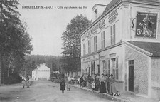 CPA 91 BREUILLET / CAFE DU CHEMIN DE FER / CAFE / RESTAURANT / BILLARD
