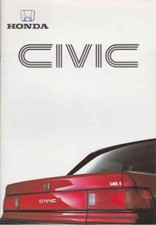 Catalogue Brochure Honda Civic Berline 12/1987 Belgique en français