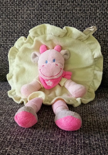 Doudou plat rond vache - a4,
