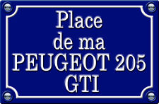 PLACE DE MA PEUGEOT 205 GTI
