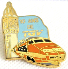 Pin's 10 ANS DE TGV SUD-EST MEDITERRANEE PROVENCE Signé Ballard Vintage #4/22