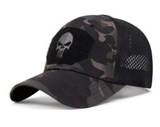 Casquette Militaire treillis noire Punisher 