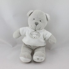 Doudou ours blanc gris - , nicotoy