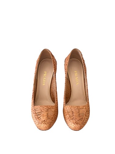 Prada raffia woven leather - prada,