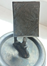 ancien porte boite d'allumettes de comptoir cendrier chameau laiton oriental
